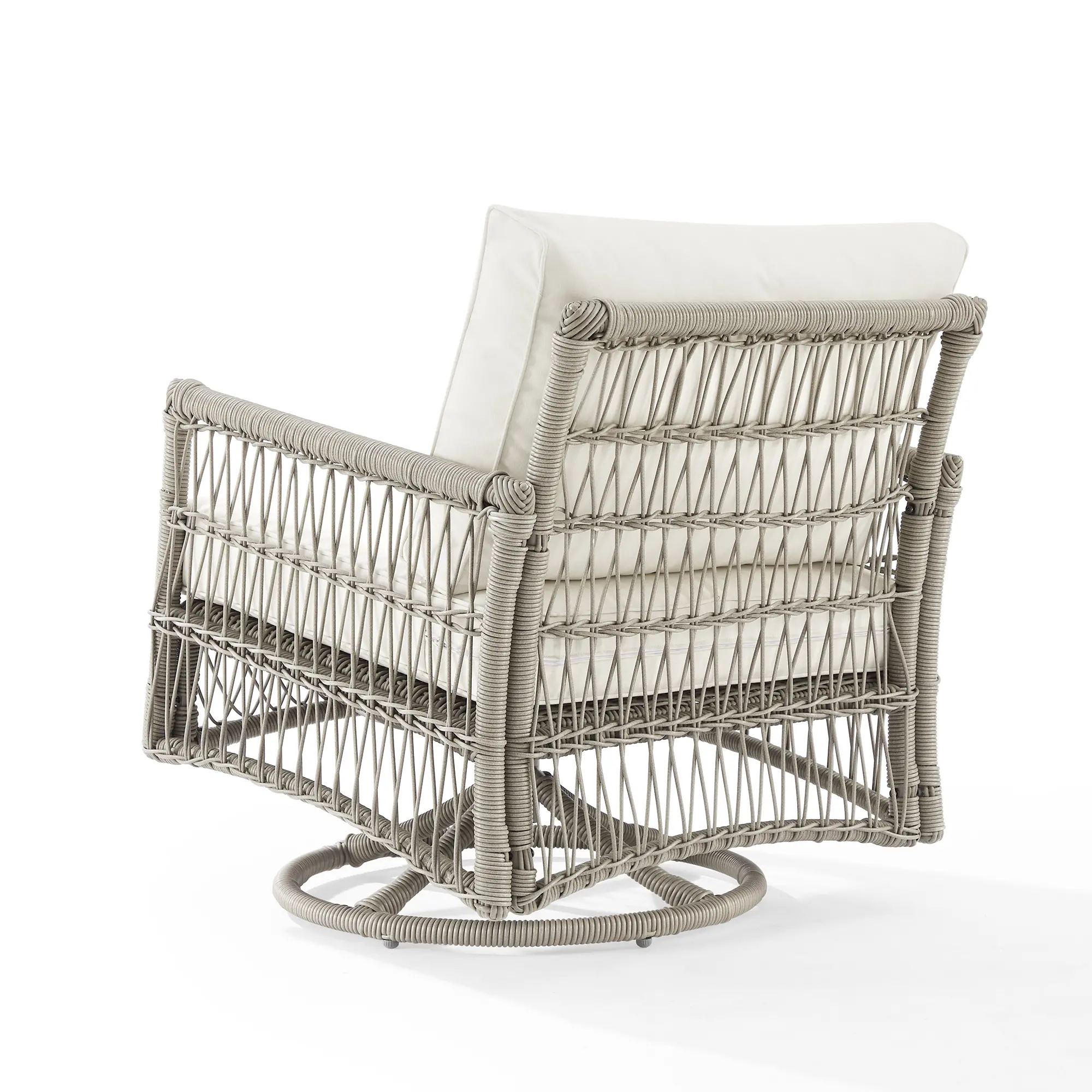 KO70431DW-CR Thatcher Beige Outdoor Wicker Swivel Rocker Chair-7