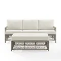 KO70436DW-CR Thatcher Patio Wicker Sofa and Coffee Table Set