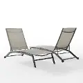 KO70390MB-LG Weaver 2 Piece Outdoor Sling Chaise Lounge Set