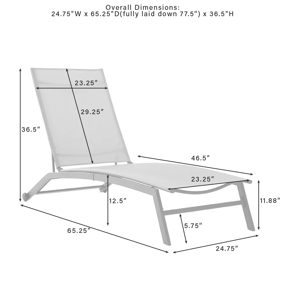 CO6310MB-LG Weaver Gray Outdoor Sling Chaise Lounge-8