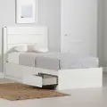 15380 Arlen White Pine Twin Storage Bed and Headboard Set