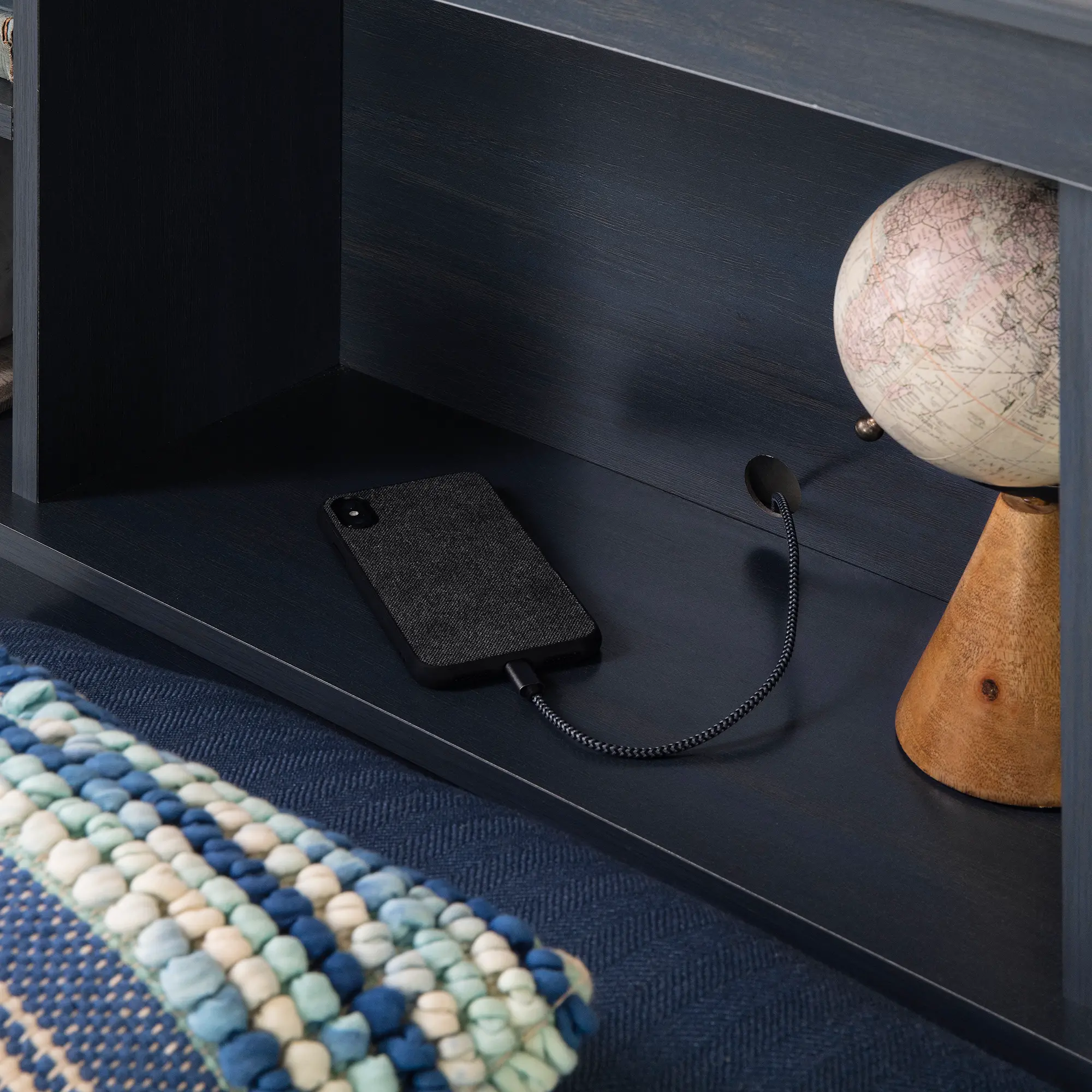 15470 Aviron Blue Twin Storage Bed and Headboard-3