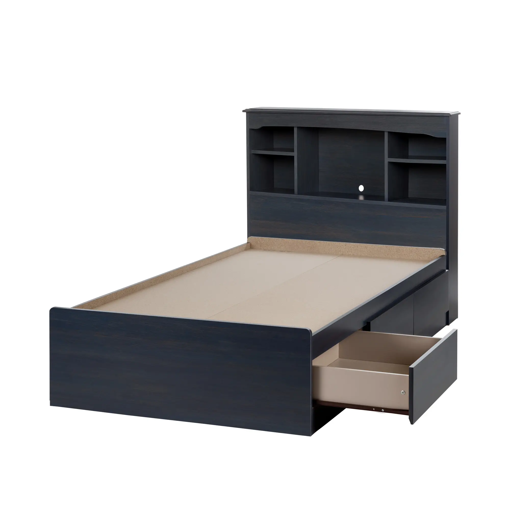 15470 Aviron Blue Twin Storage Bed and Headboard-1