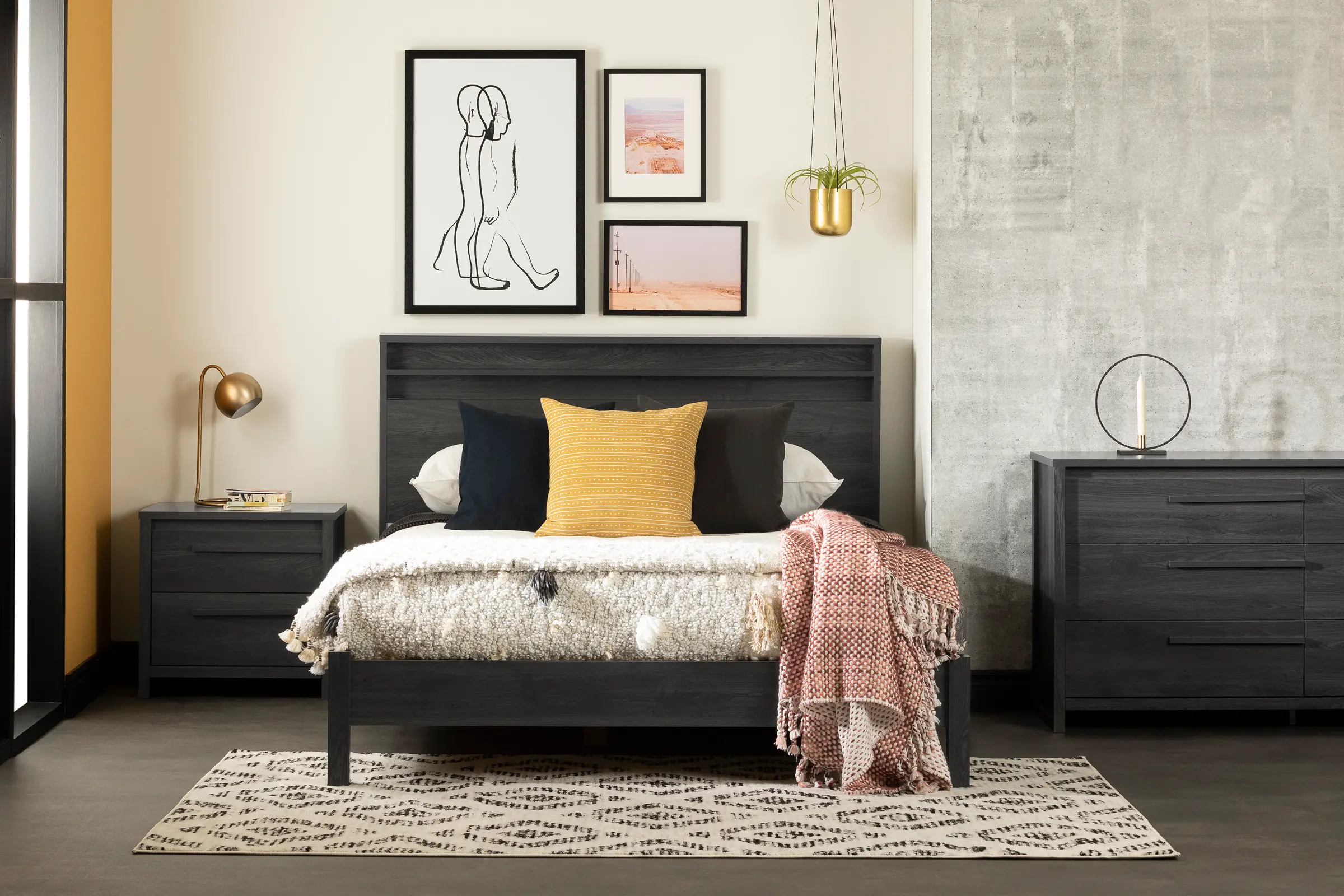 15481 Tao Gray Oak Full/Queen Bed & Headboard Set-3