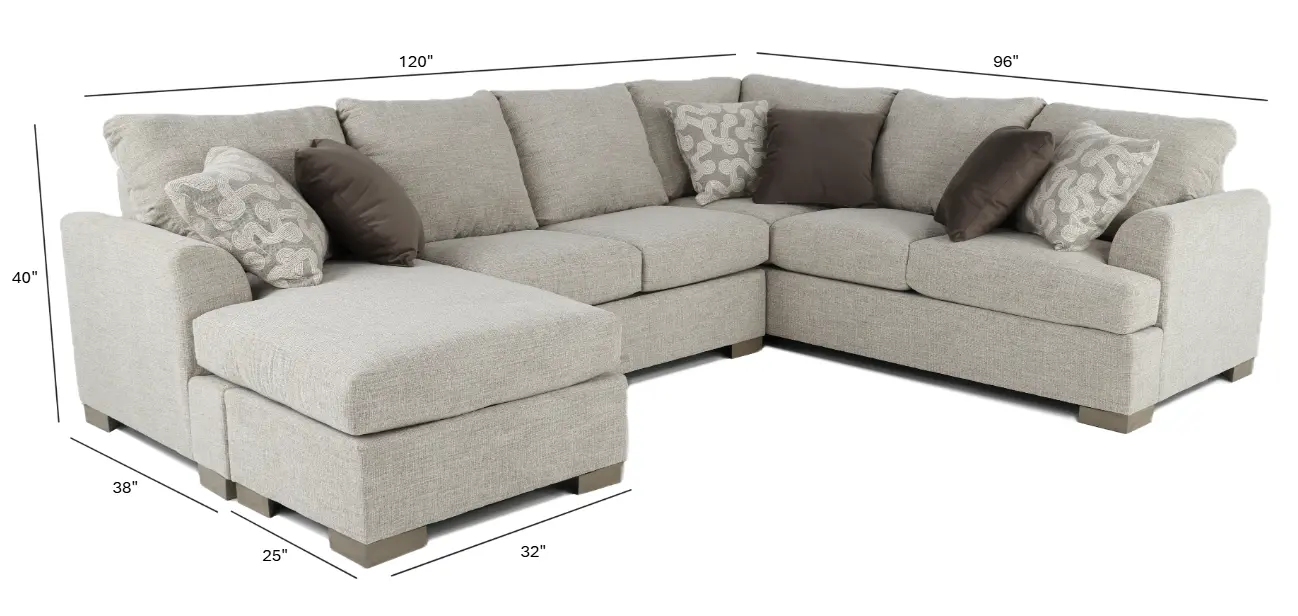 2PC/VILLANOVA/OP1 Villanova Oatmeal Taupe 2 Piece Sectional-3