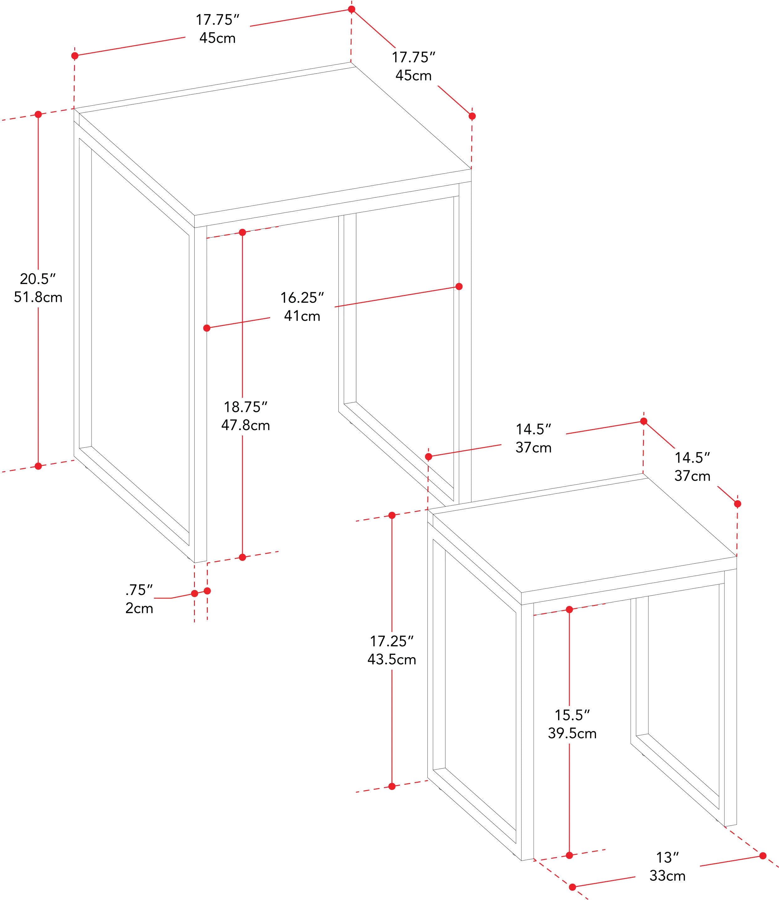 Fort Woth Black Square Nesting Side Tables-6