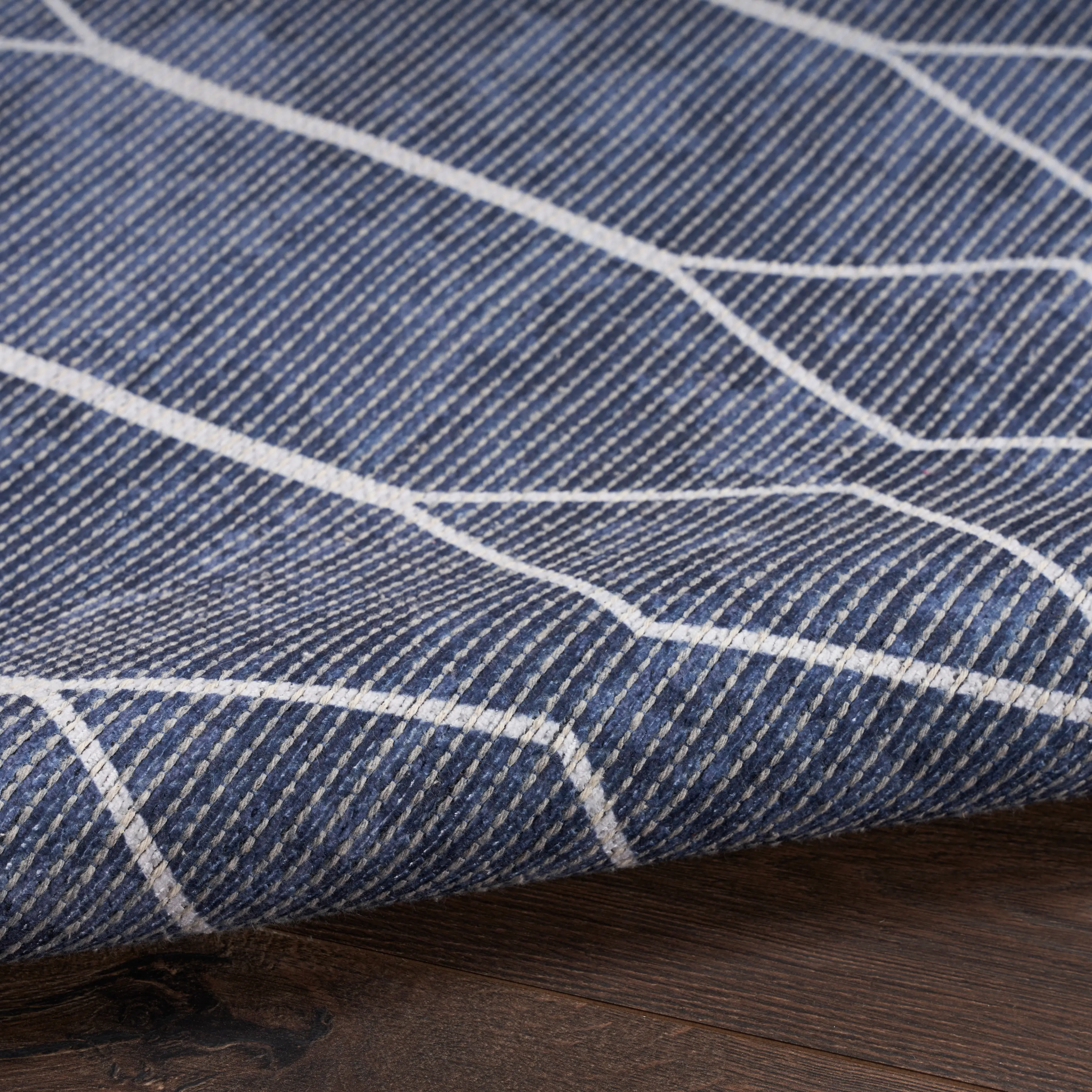 SR107/NAVY-5X8 Nicole Curtis 5 x 7 Navy Geometric Area Rug-6