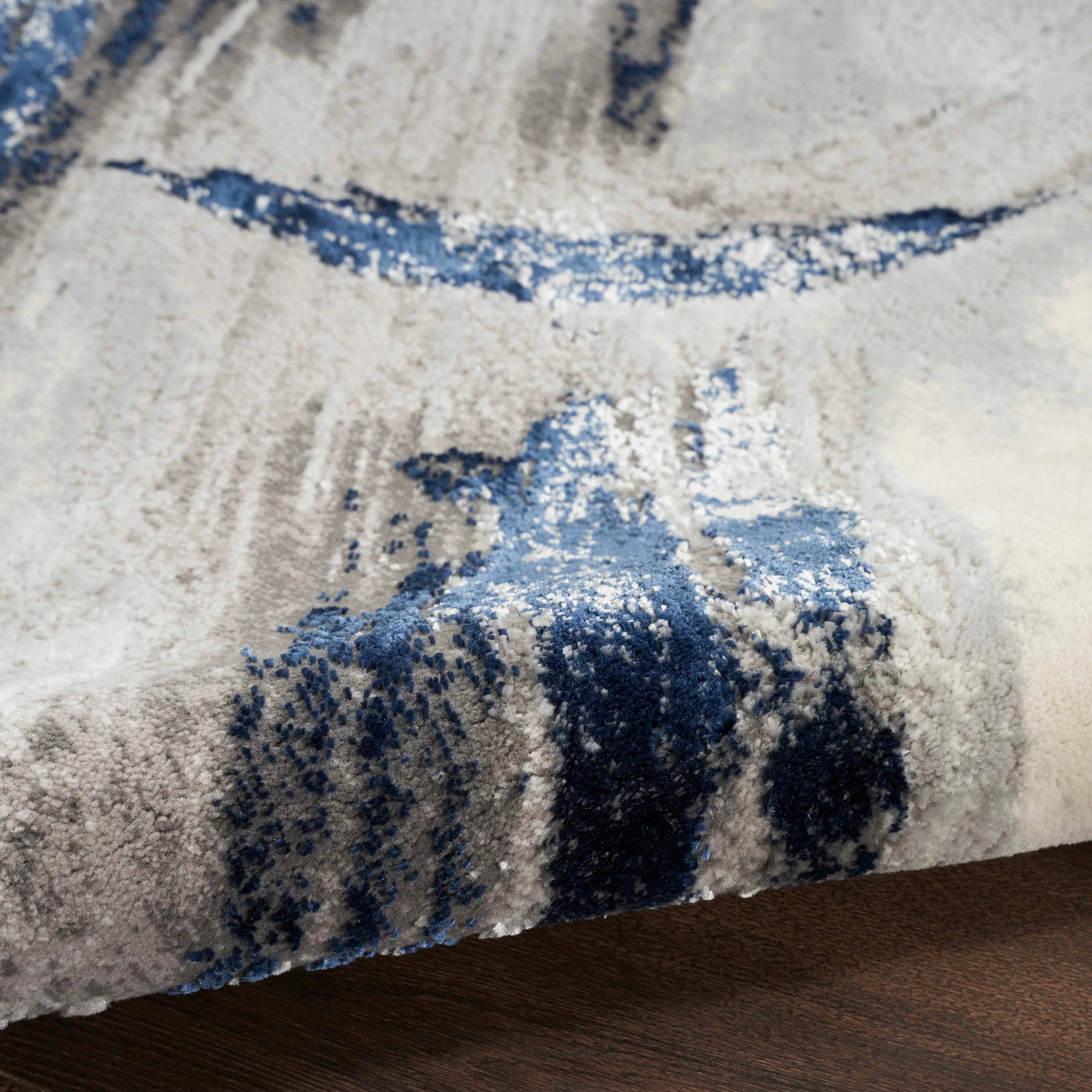 BSKO2/BRUSHSTROK-5X8 Brushstroke 5 x 7 Navy Gray Area Rug-3