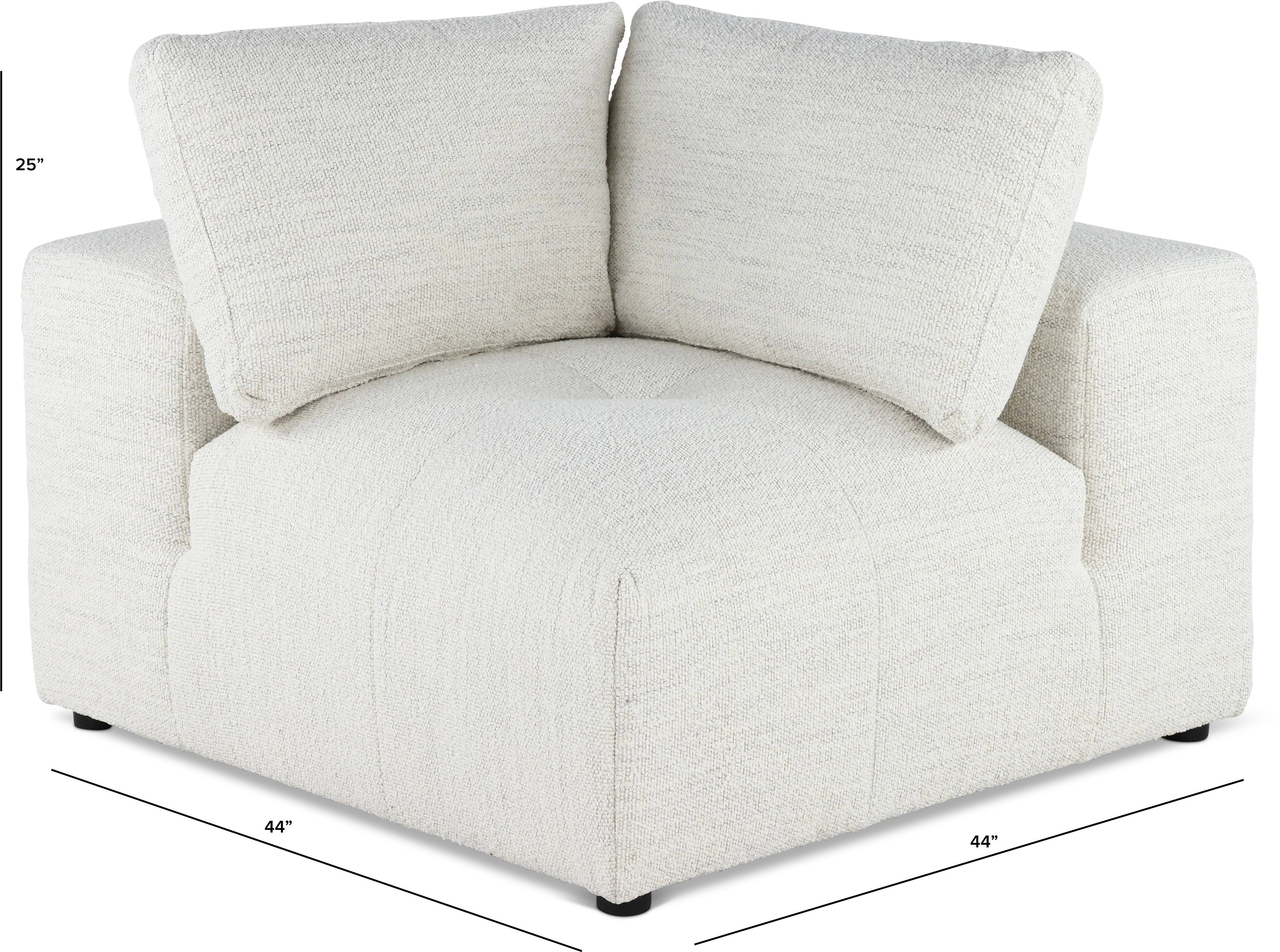 Preston Pearl White Modular Corner Piece-3