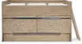 District Weathered Oak Twin Captain's Bed