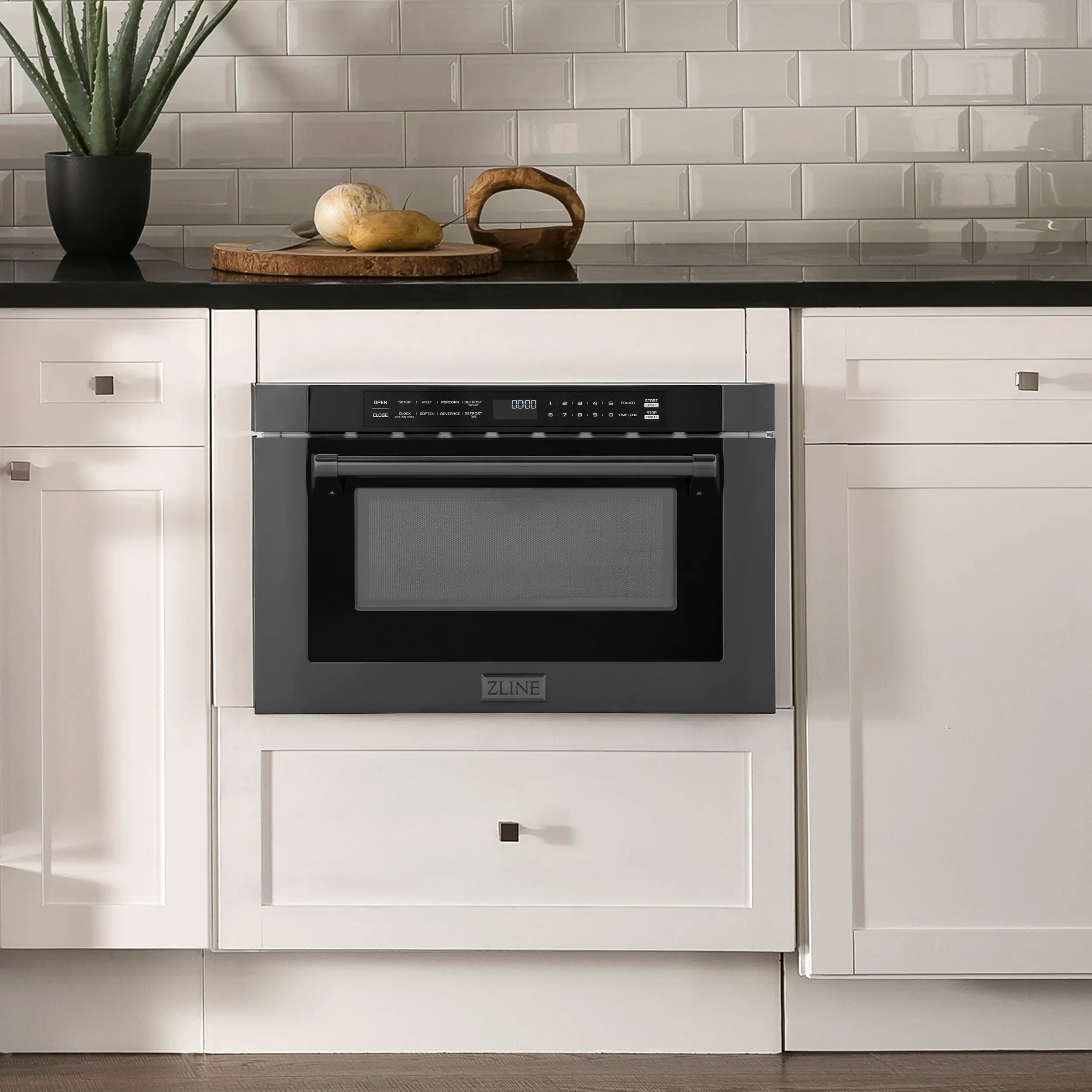 MWD-1-BS-H ZLINE 1.2 cu ft Built In Microwave Drawer - Black Stainless Steel-7