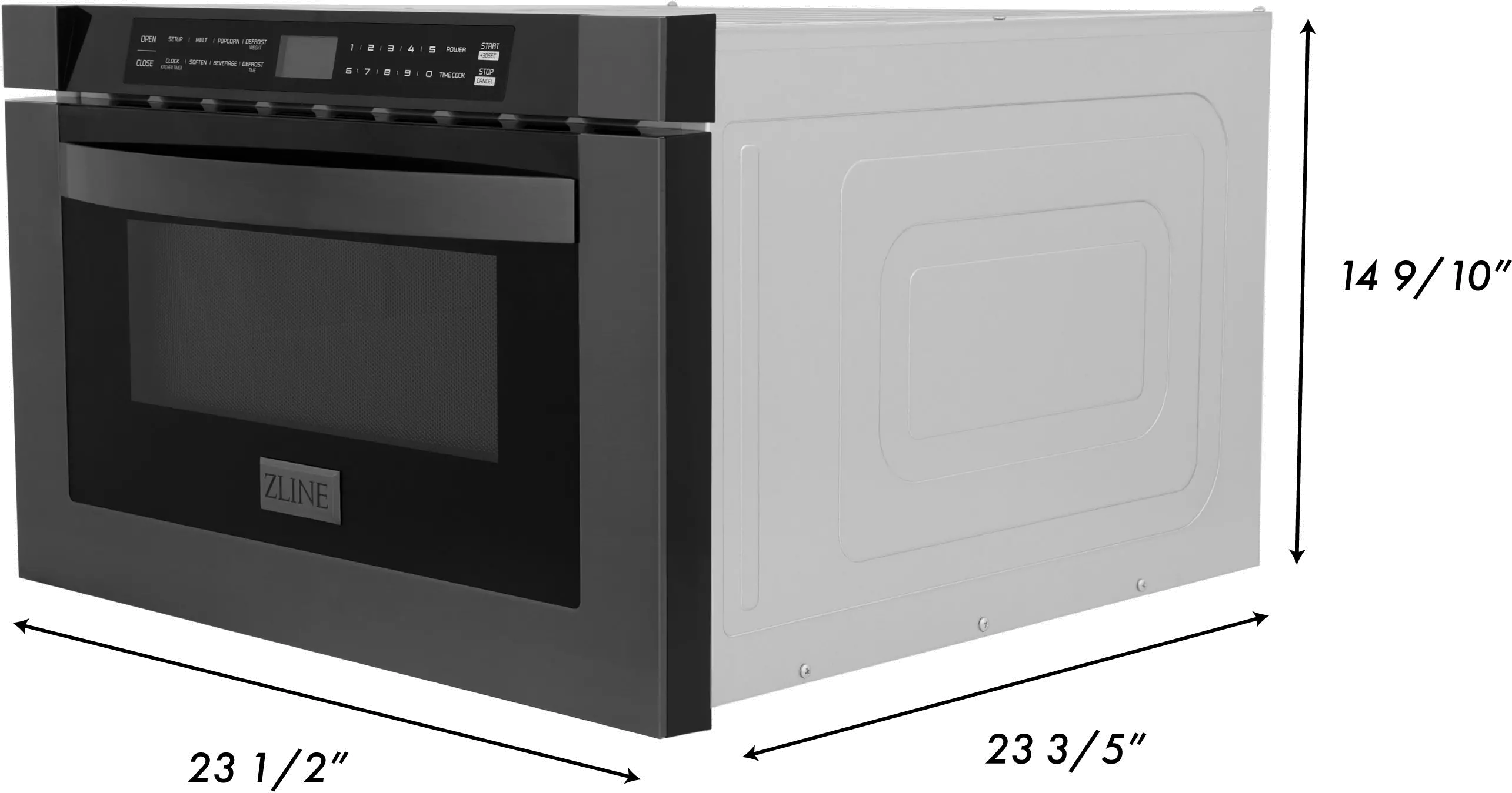 MWD-1-BS-H ZLINE 1.2 cu ft Built In Microwave Drawer - Black Stainless Steel-8