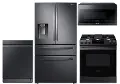 .SUG-7201-BSS-4PCGAS Samsung 4 Piece Gas Kitchen Appliance Package - Black Stainless Steel