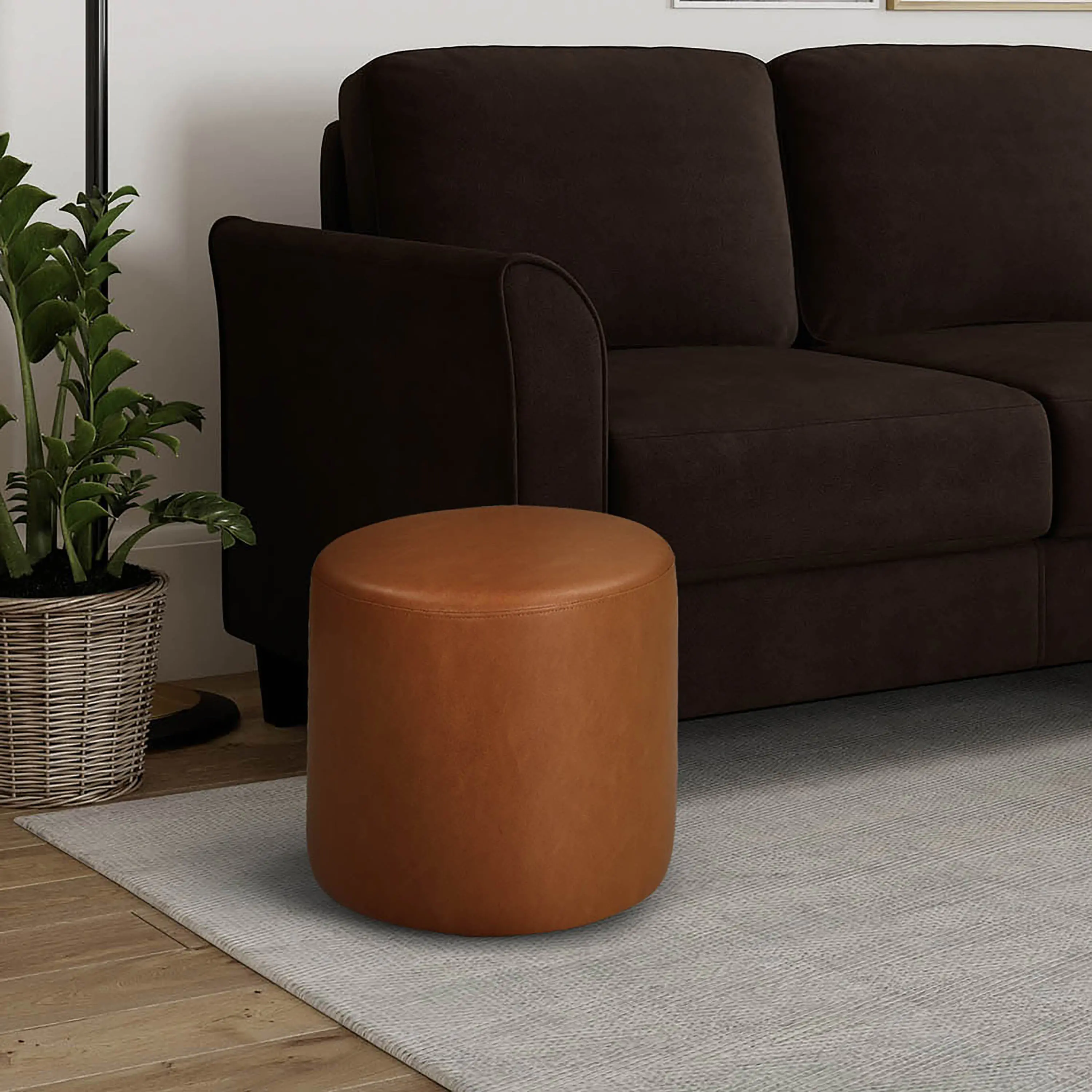 510A001CML Garret Caramel Round Ottoman-2