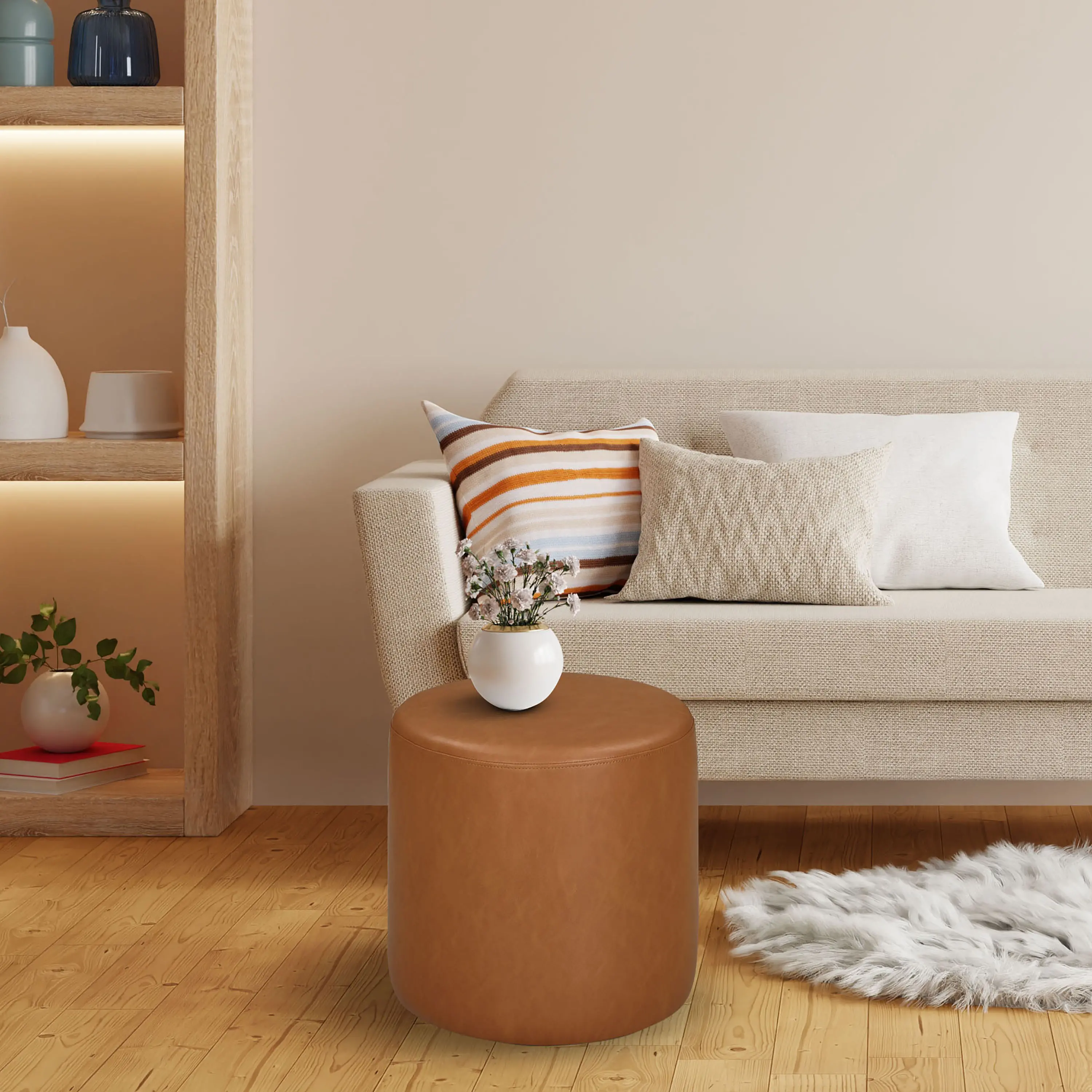 510A001CML Garret Caramel Round Ottoman-3
