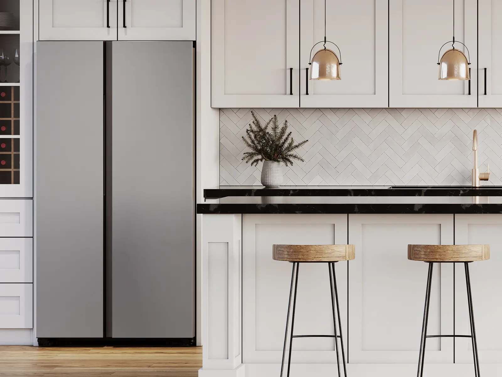 RS28CB7600QL Samsung Bespoke 28 cu ft Side-By-Side Refrigerator - Stainless Steel-2