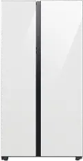 RS28CB760012 Samsung Bespoke 28 cu ft Side-By-Side Refrigerator - White Glass