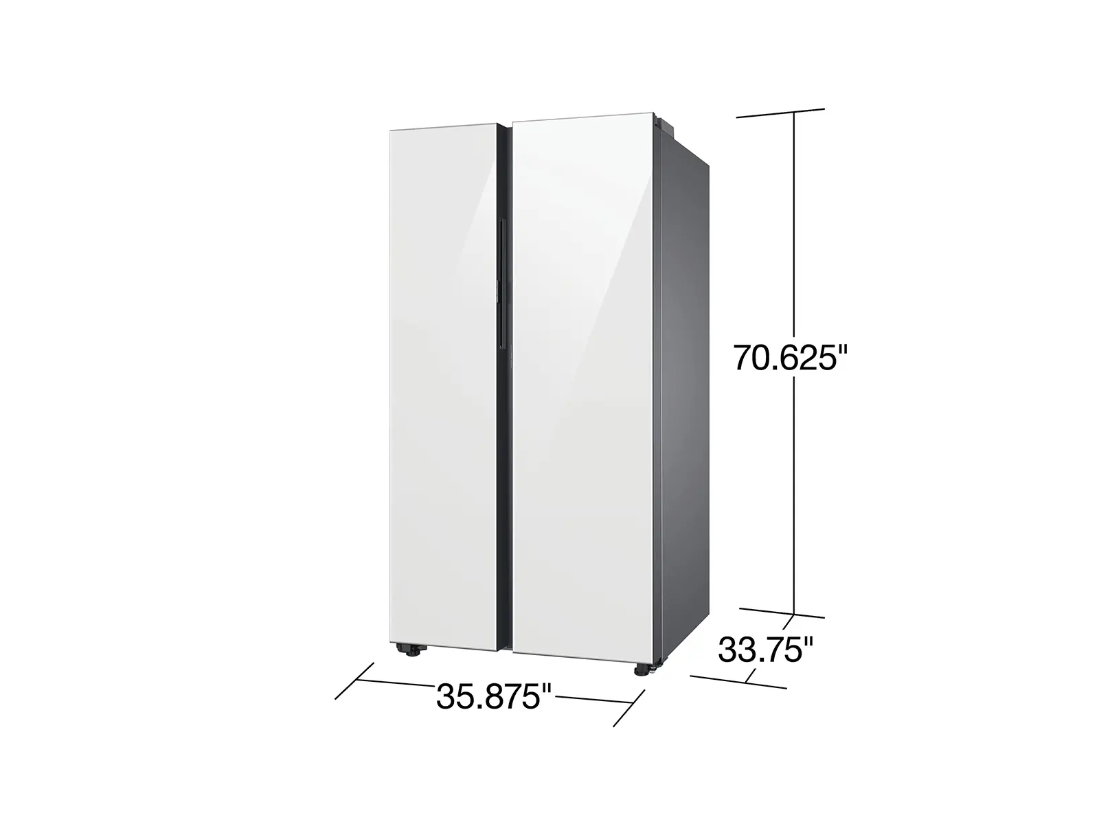 RS28CB760012 Samsung Bespoke 28 cu ft Side-By-Side Refrigerator - White Glass-3