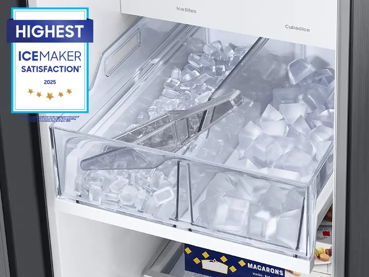 RS28CB760012 Samsung Bespoke 28 cu ft Side-By-Side Refrigerator - White Glass-4