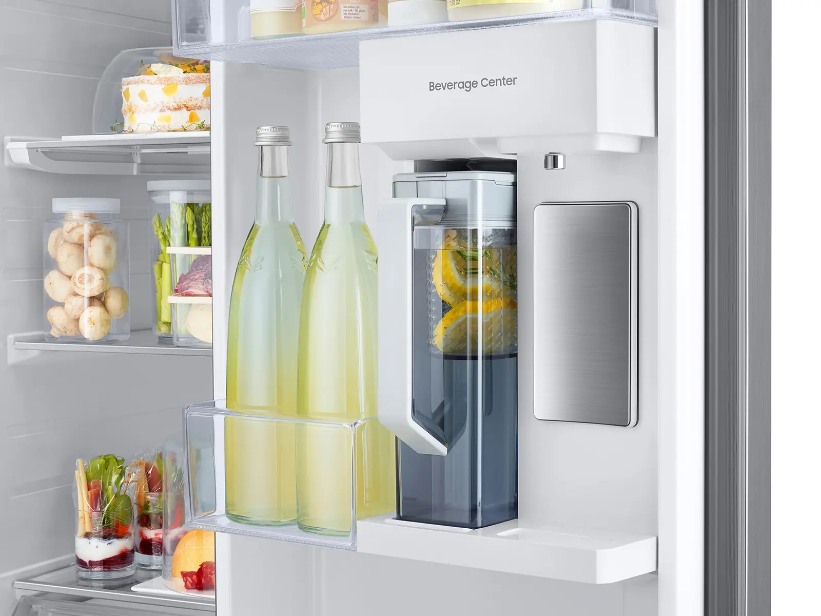 RS28CB760012 Samsung Bespoke 28 cu ft Side-By-Side Refrigerator - White Glass-8