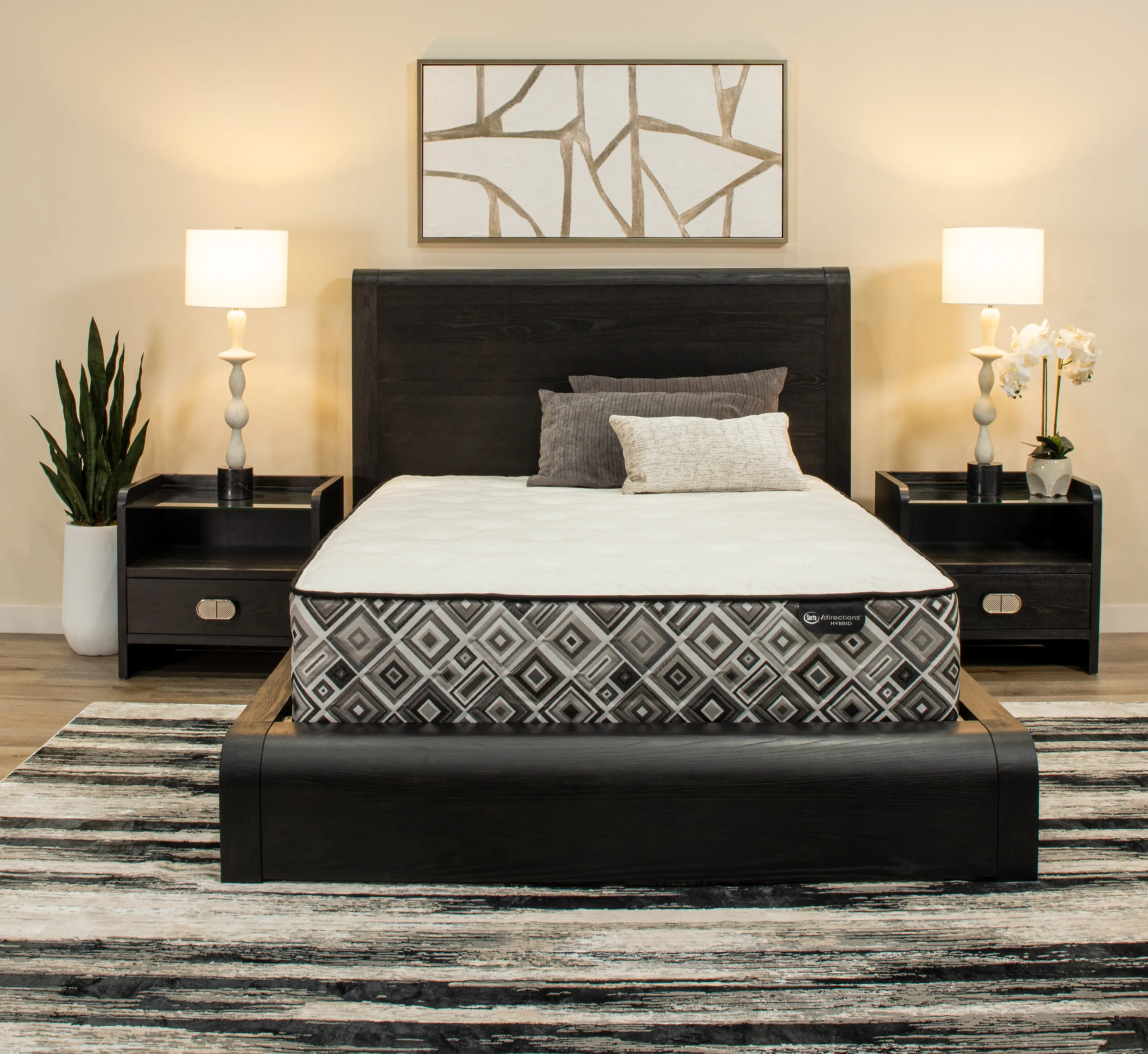 TXL-2PC-ARGENTE-MED Serta Argente Hybrid Medium Split King Mattress-2