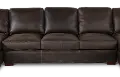 Mayfair Java Brown Leather Armless Sofa