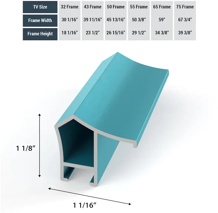 FRM-AL-PR-TURQ-85-2021 Frame My TV 85 Alloy Prismatic Samsung Frame - Turquoise-7