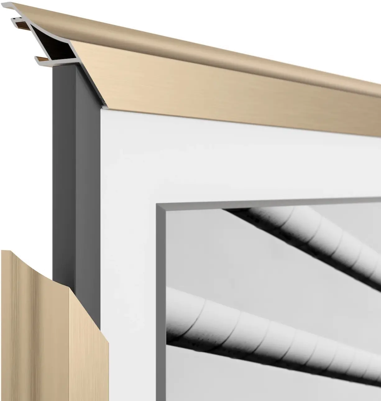 FRM-AL-SC-GLD-65-2021 Frame My TV 65 Alloy Scoop Samsung Frame Bezel - Gold-4