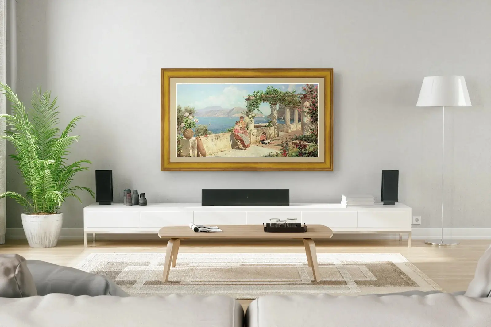 FRM-SF-D5179-75-2021 Frame My TV 75 Samsung The Frame Deco Frame - Antique Gold-6