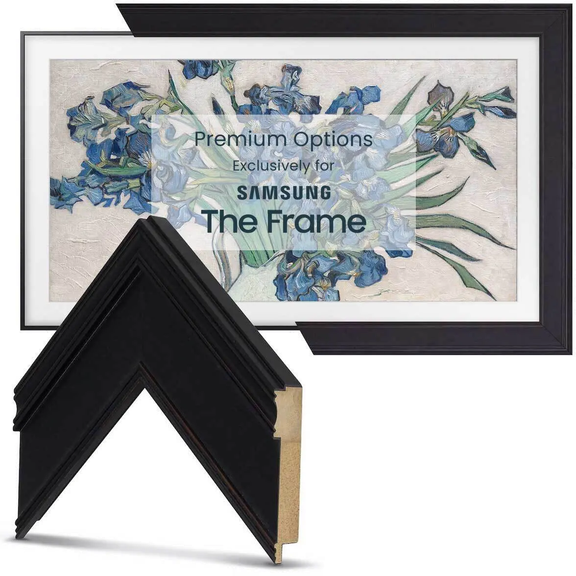 FRM-SF-D5182-75-2021 Frame My TV 75 Samsung The Frame Deco Premiere - Antique Black-2