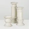 Elora 9.5  Off-White Pillar Candle Holder