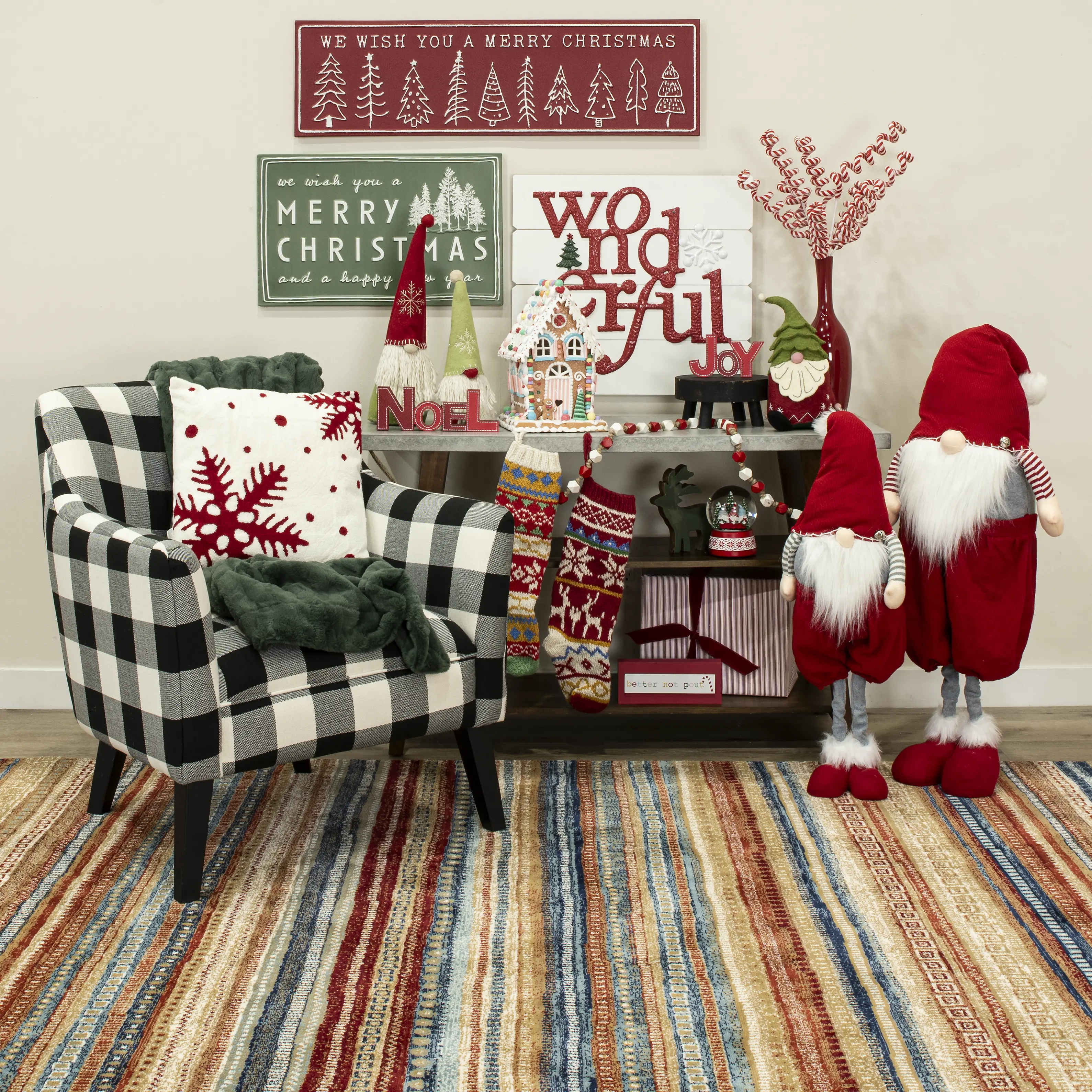 Red and White Large Standing Telescopic Gnome-2