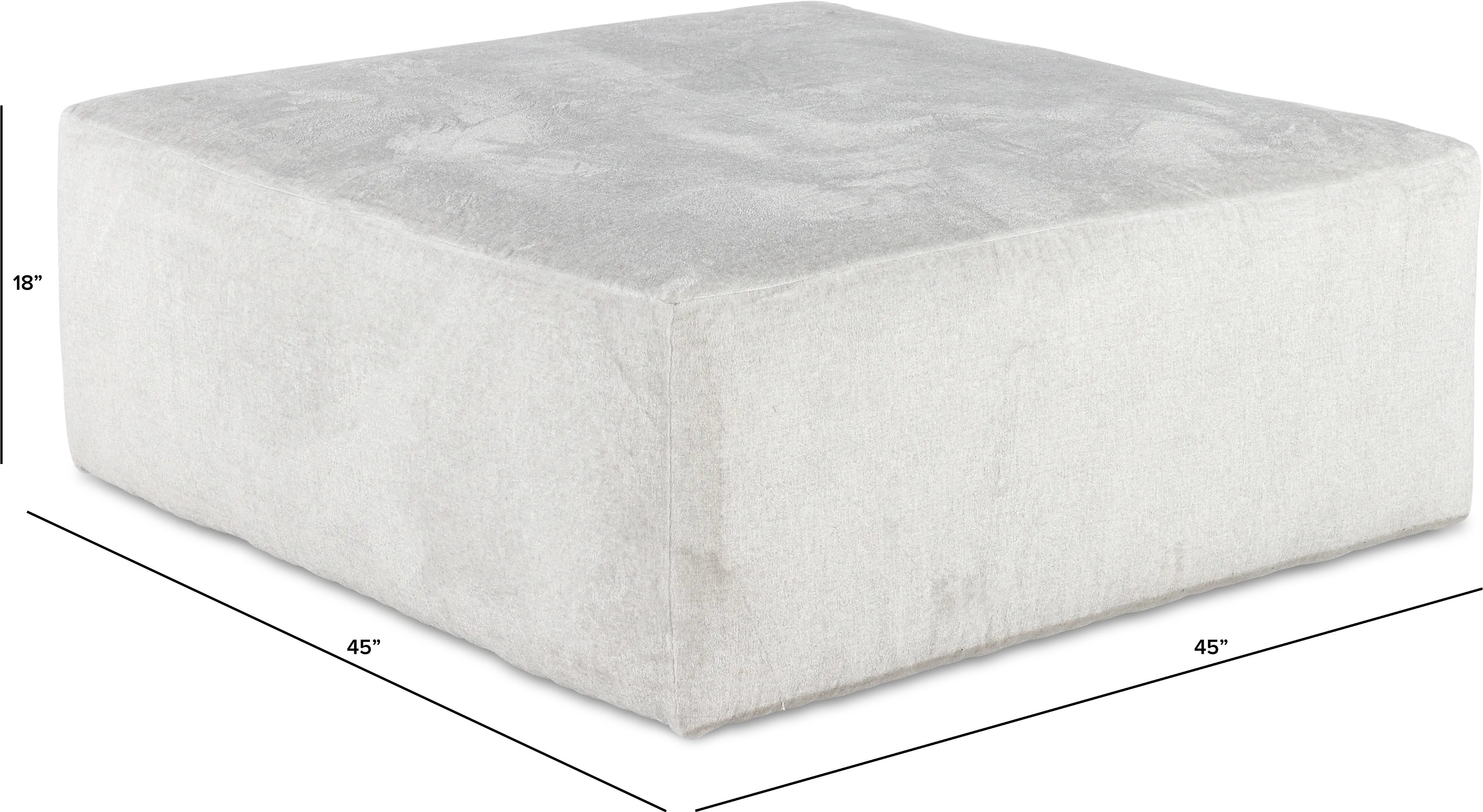 3480-28 COCKTAIL OTTOMAN Titan Gray Cocktail Ottoman-3