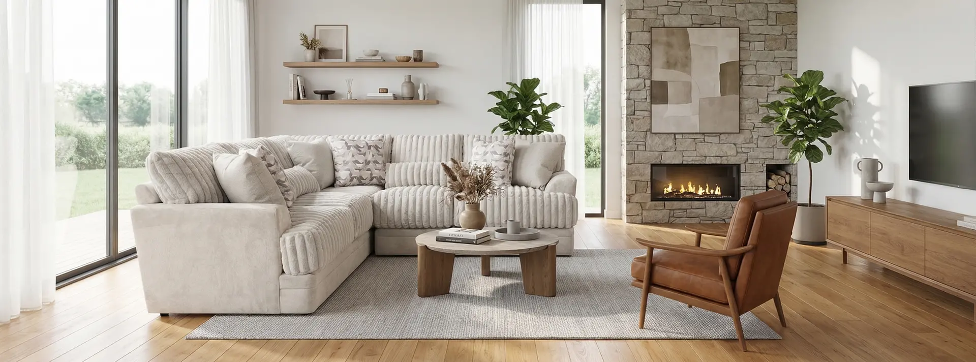 3PC/TITAN/MOONSTRUCK Titan Light Gray 3-Piece Sectional-8