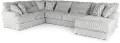 3PC/TITAN/MNSTRK/OP1 Titan Gray 3 Piece Sectional