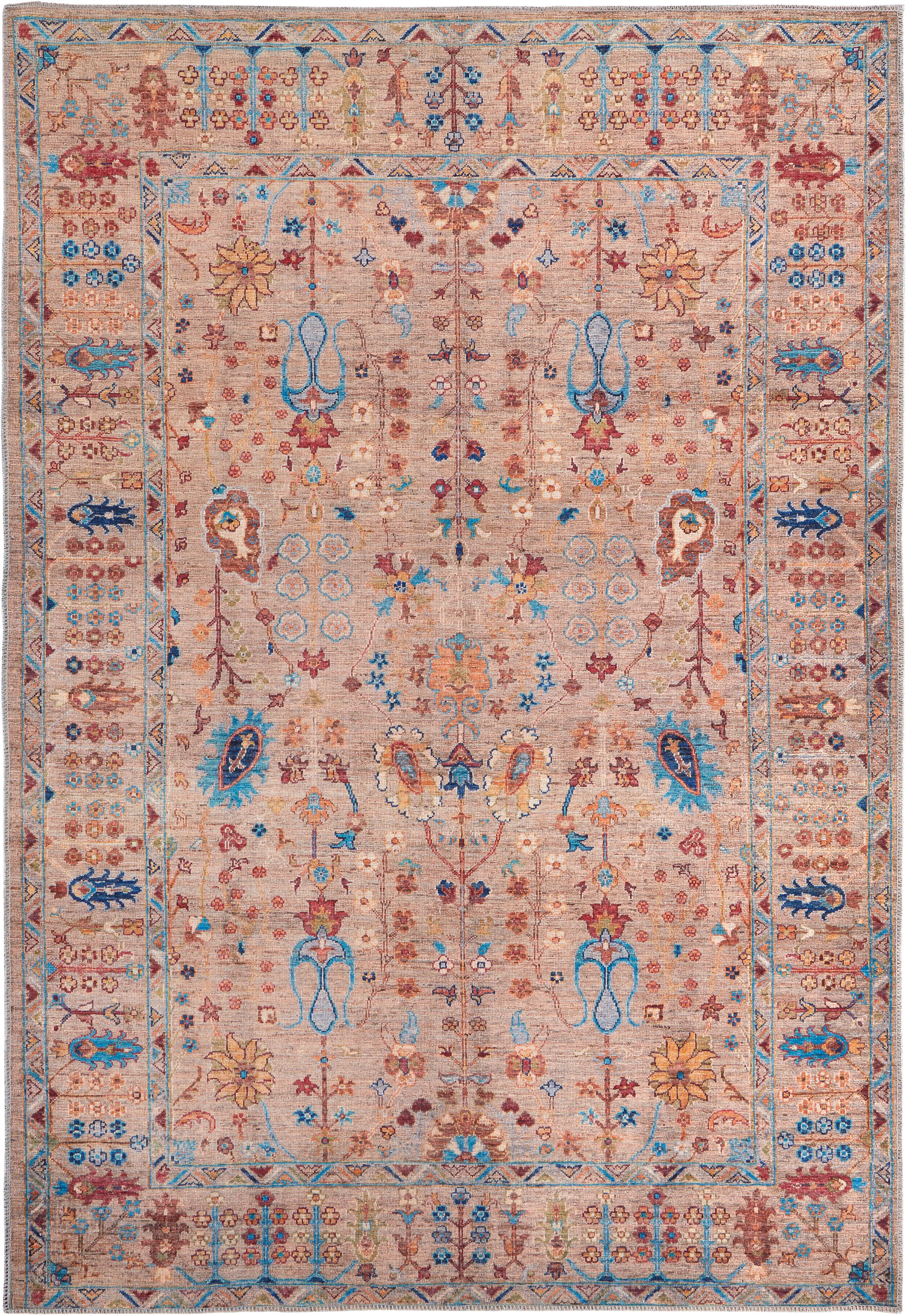 Rawlins 2 x 3 Beige Multicolor Antique Washable Area Rug-1