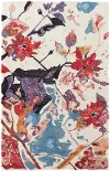 Dafney 5 x 8 Red Multicolor Floral Area Rug