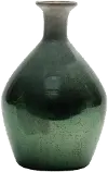 9.5 Inch Green Glass Vase