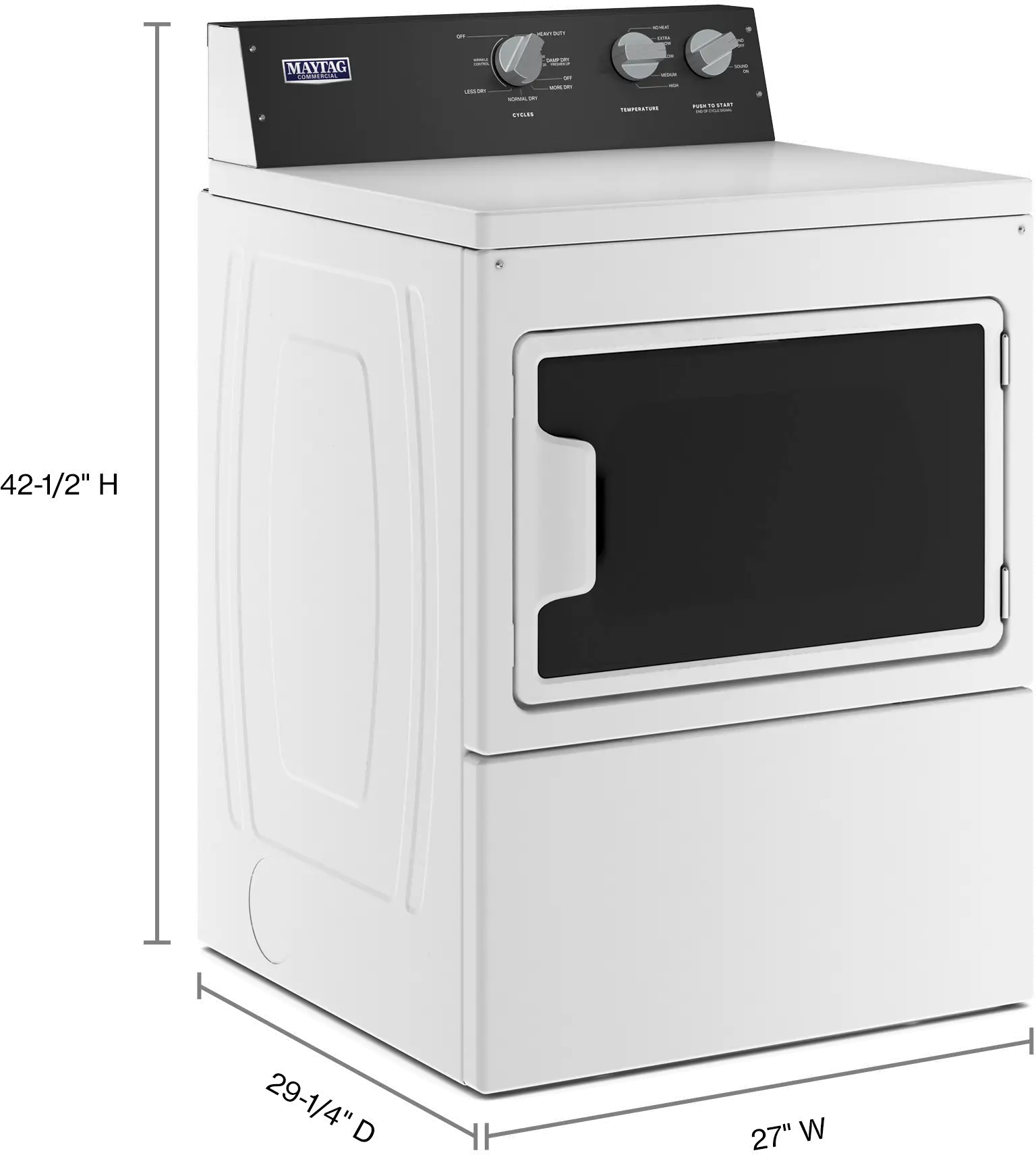 MEDP586KW Maytag 7.4 cu ft Electric Dryer - White-8