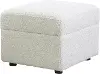 Soho White Boucle Ottoman