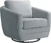 Gogh Gray Mid-Century Swivel Glider
