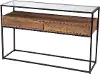 CM1014103 Olivern Glass-Top Industrial Console Table