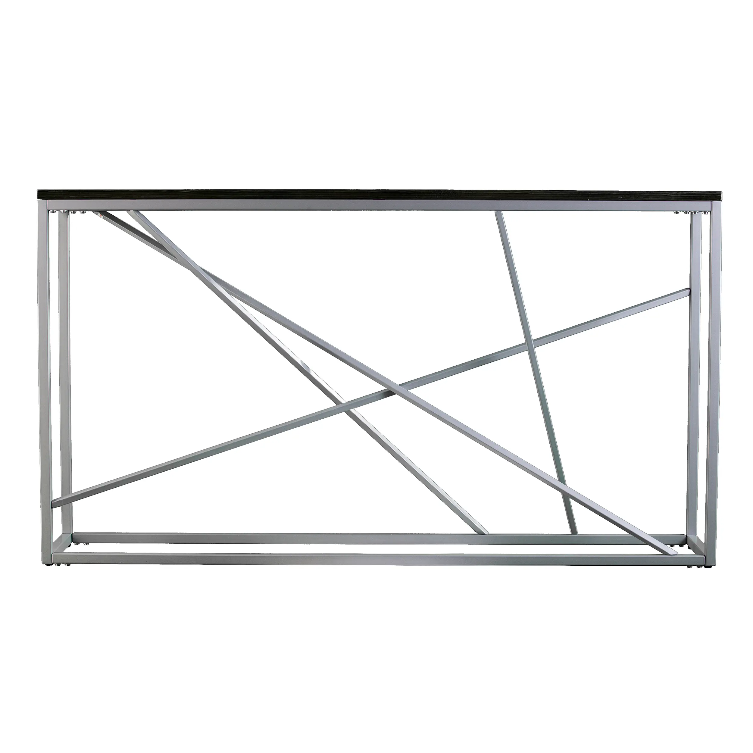 CM1652 Arendal Faux Stone and Silver Console Table-4