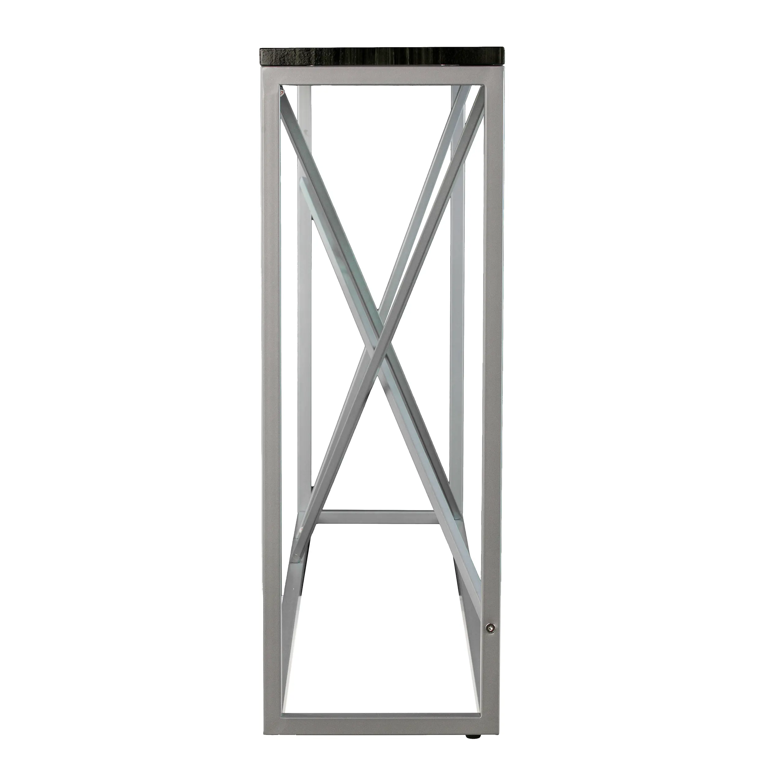 CM1652 Arendal Faux Stone and Silver Console Table-5