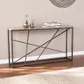 CM1654 Arendal Faux Stone & Gray Skinny Console Table