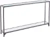 CM3656 Bergen Narrow Silver Metal Console Table