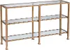 CM5771 Jaymes Gold Metal and Glass Console Table