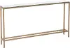 CM9296 Darrin Long Gold Console Table with Mirrored Top