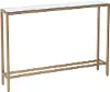 CM9297 Darrin Short Gold Console Table with Mirrored Top
