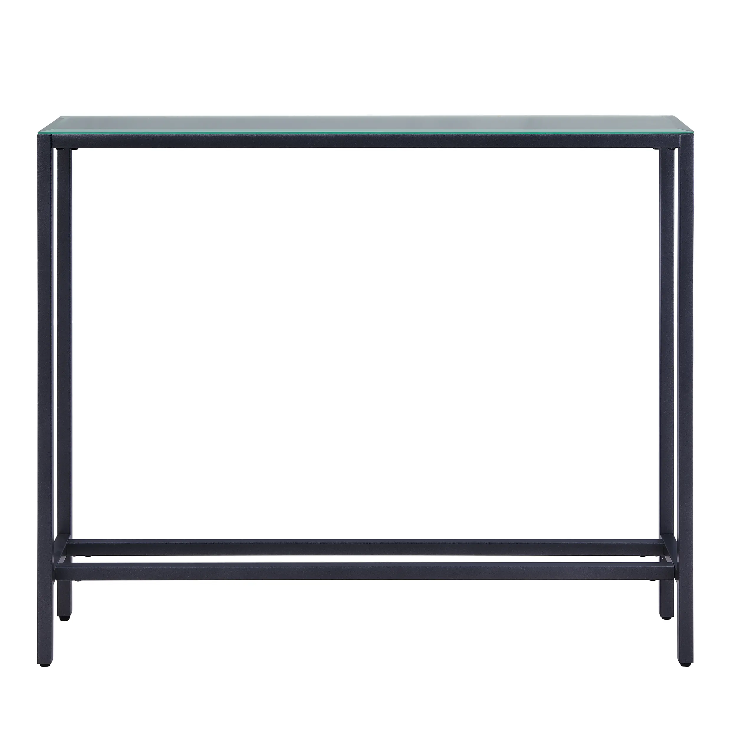 CM9397 Darrin Short Gunmetal Gray Console Table with Mirrored Top-4